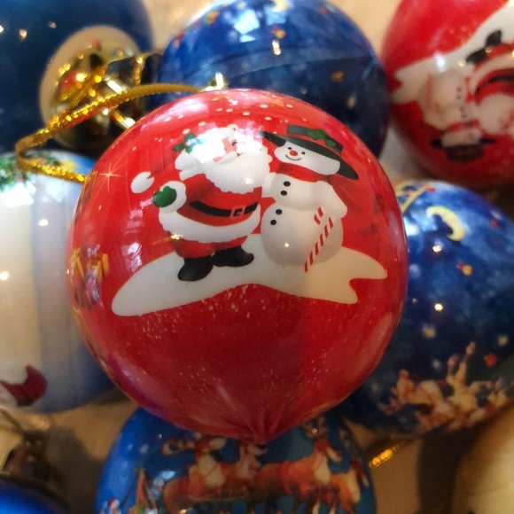 15. 2” plastic Christmas ball ornaments - Picture 4 of 13
